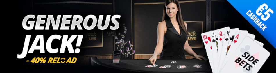 Live Casino cashback & Side Bets!                    