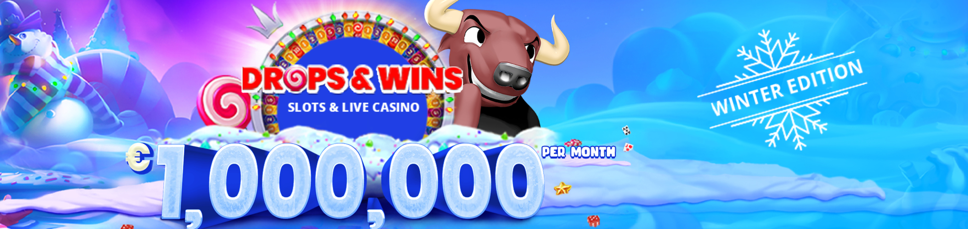 Drops & Wins Winter Edition Slot and Live Casino Tournament                    