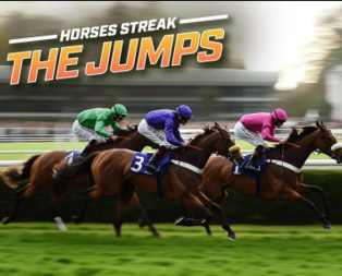 Horses Streak The Jumps