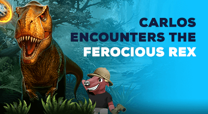 Carlos encounters the ferocious Rex